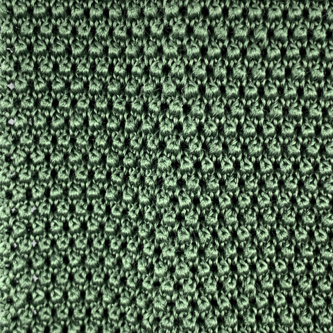 PAUL STUART Muted Forest Green Silk Textured Knit Tie