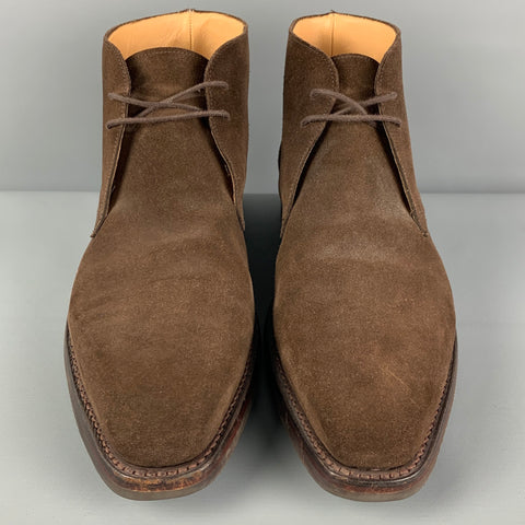 CROCKETT & JONES Size 10.5 Brown Suede Chukka Boots