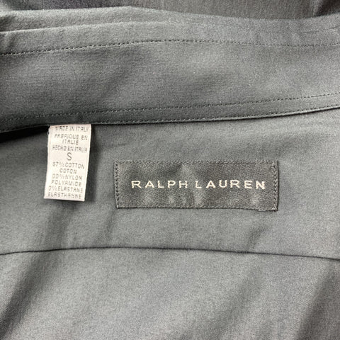 RALPH LAUREN Black Label Size S Black Cotton Blend Button Up Long Sleeve Shirt