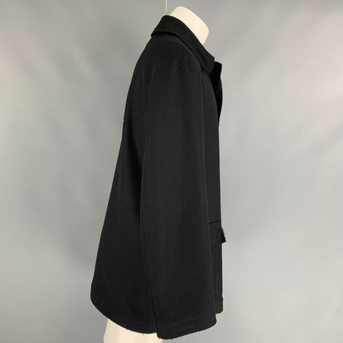GIORGIO ARMANI Taille 38 noir Laine Caban simple boutonnage 