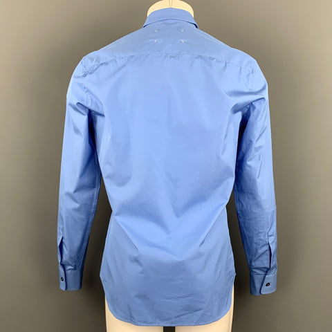 MAISON MARGIELA Size M Blue Cotton Button Up Long Sleeve Shirt