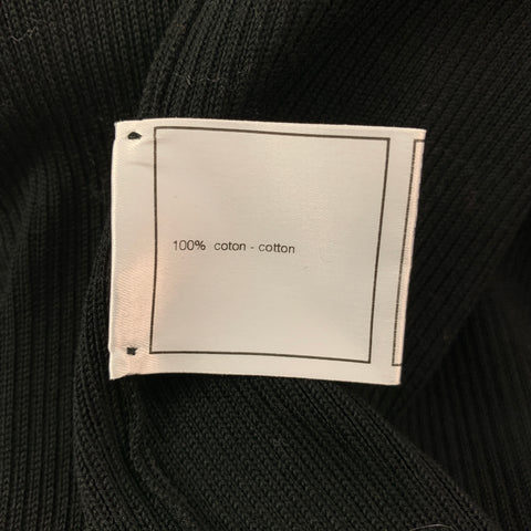 CHANEL 2003 Size 10 Black Knitted Cotton Long Cardigan