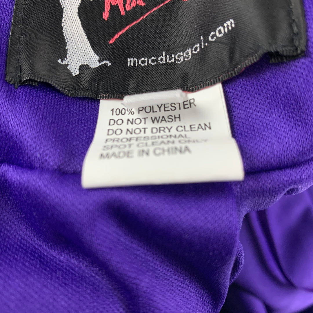 MAC DOUGAL Size 2 Purple Polyester Spaghetti Straps Flash Gown Dress