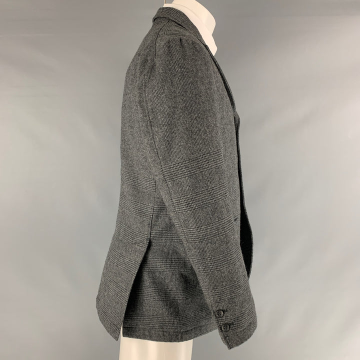 ENGINEERED GARMENTS Size S Grey Black Glenplaid Wool Sport Coat