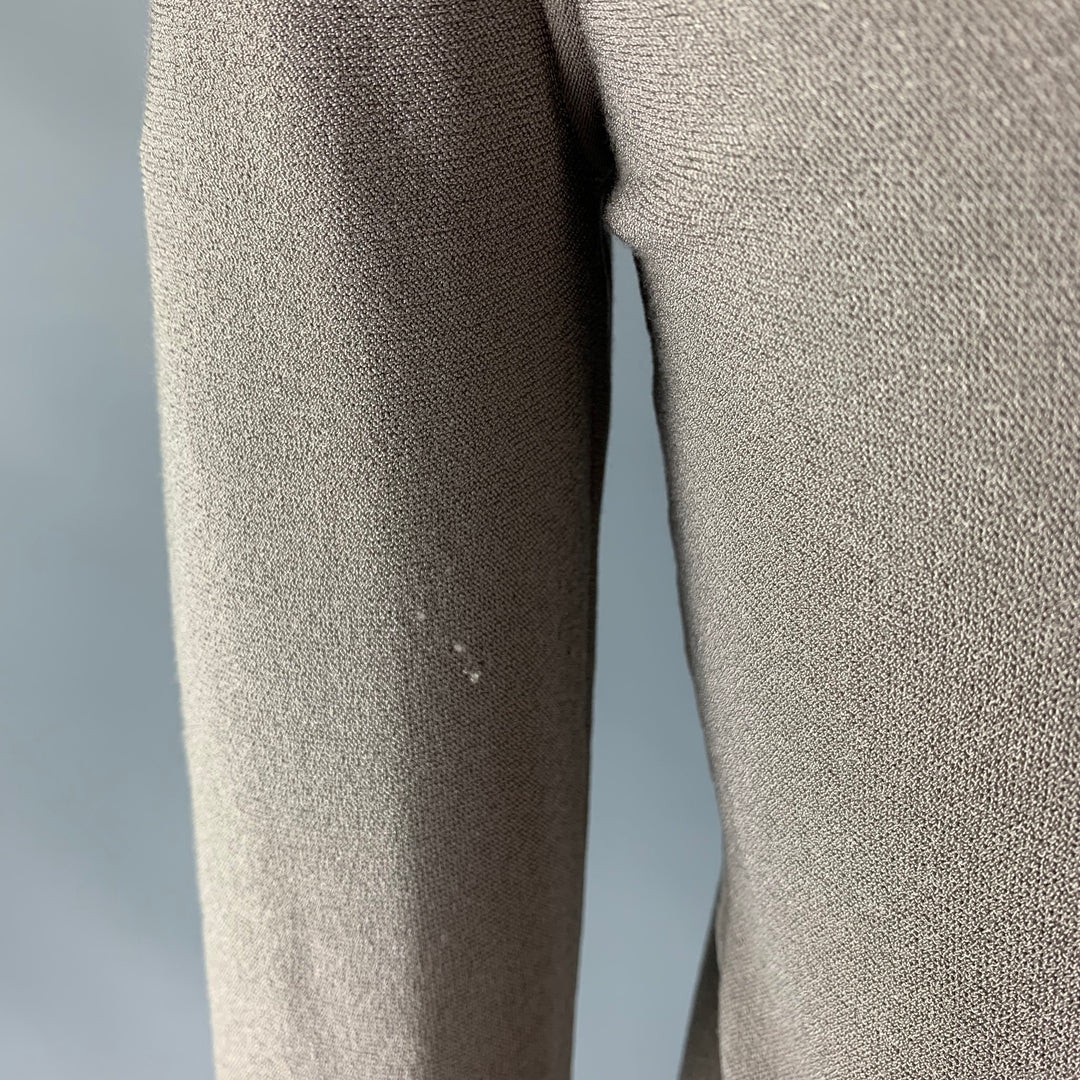 GIORGIO ARMANI Size 6 Grey Polyester &  Viscose Solid Pullover