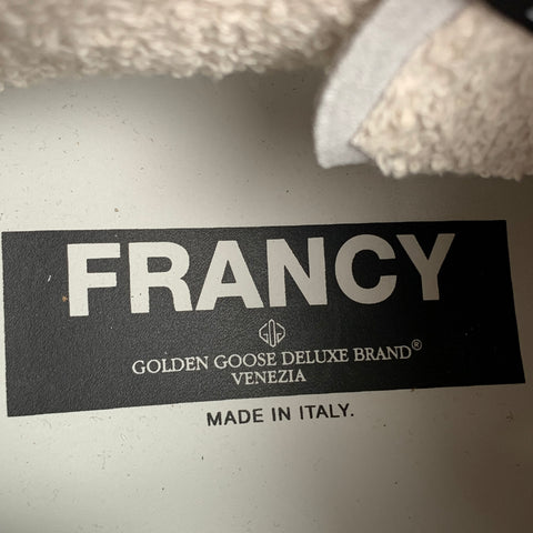 GOLDEN GOOSE Francy Size 10 Beige Distressed Suede High Top Sneakers