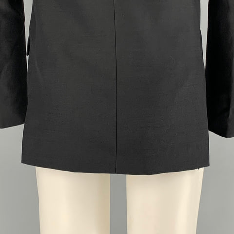 MARC JACOBS Size 38 Black Wool Polyester Tuxedo Sport Coat