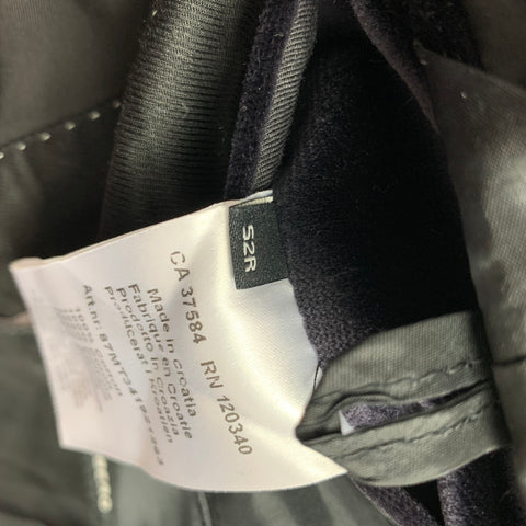 J. LINDEBERG Size 42 Dark Purple Cotton Velvet Shawl Collar Sport Coat