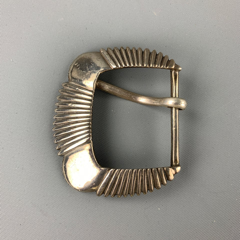 DEE SMITHS Size One Size Silver Metal Western 3 Piece Belt Buckle