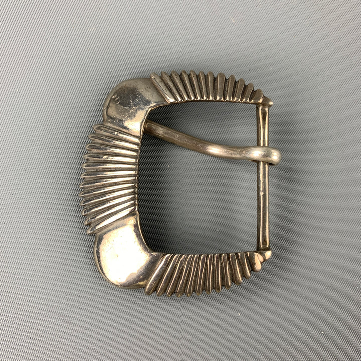 DEE SMITHS Hebilla de cinturón occidental de 3 piezas de metal plateado talla única