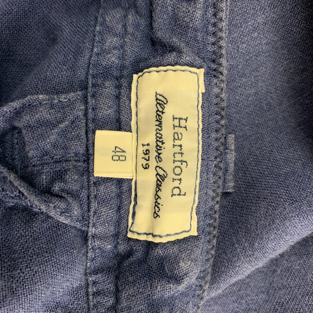 HARTFORD Size 32 Navy Linen Shorts