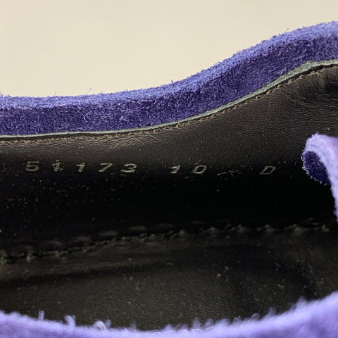 SALVATORE FERRAGAMO Size 11 Purple Suede Lace Up Shoes