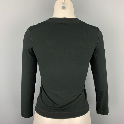 ARMANI COLLEZIONI Taille 4 Pull col en V en polyamide noir
