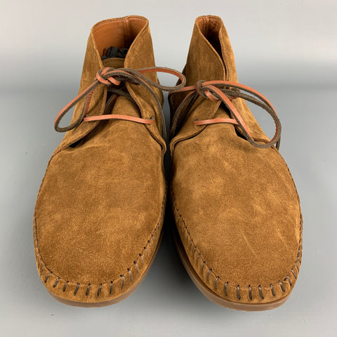 TOMAS MAIER Size 8.5 Brown Leather Lace Up Desert Boots