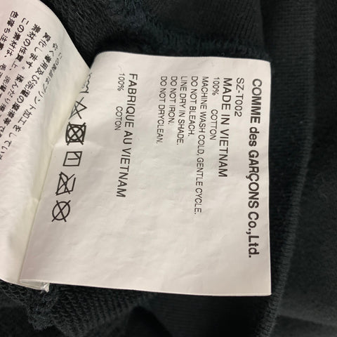 COMME des GARCONS Size S Black Logo Long Sleeve Sweatshirt