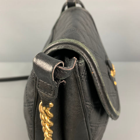 MARC JACOBS Black Quilted Leather Cross Body Handbag