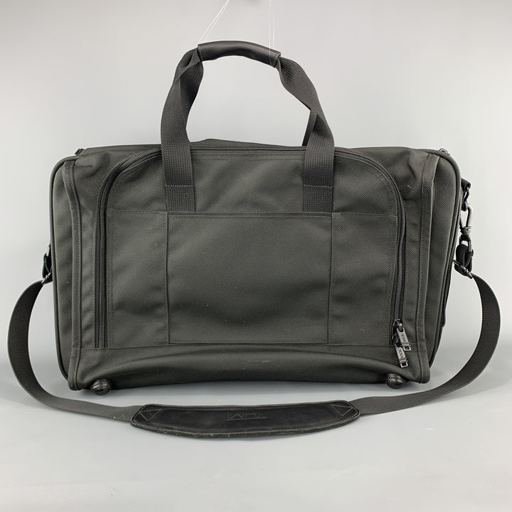TUMI Solid Black Nylon Canvas Travel Bag
