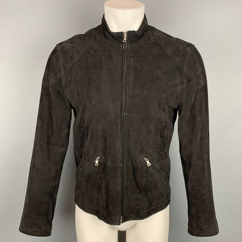 Chaqueta con cremallera de ante negra de PS by PAUL SMITH Talla S