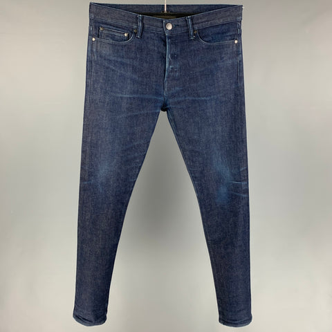JOHN ELLIOTT Size 33 Indigo Cotton Polyurethane Slim Jeans