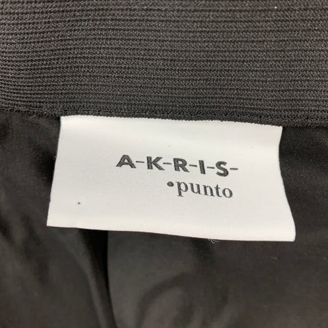 AKRIS Size 6 Black Stretch Elastic Waistband Pencil Skirt