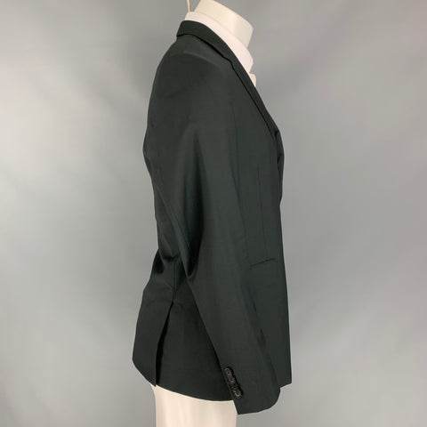 PAUL SMITH x BARNEYS NEW YORK Taille 38 Manteau de sport à revers cranté en laine Glenplaid noir