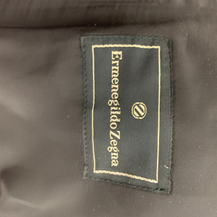 ERMENEGILDO ZEGNA Size 40 Black Wool Peak Lapel Tuxedo Suit