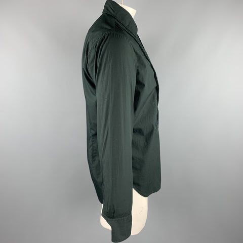 PS by PAUL SMITH Size L Black Cotton Tuxedo Long Sleeve Shirt