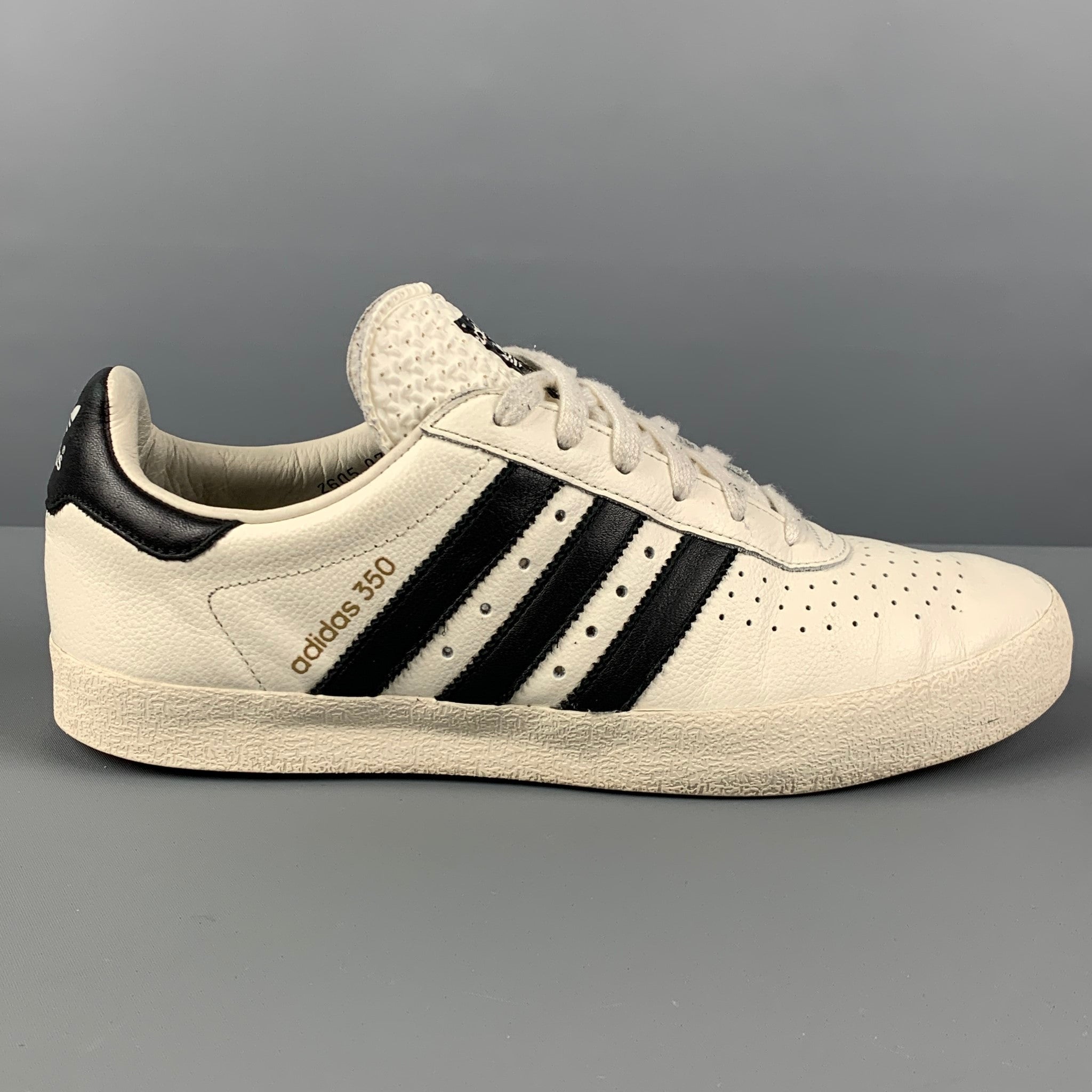 Adidas 350 sale white leather