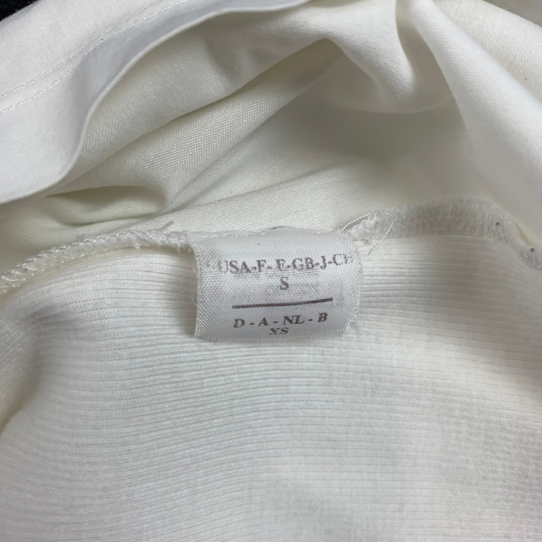 BRUNELLO CUCINELLI Size S White Knotted Cotton / Lycra Blouse