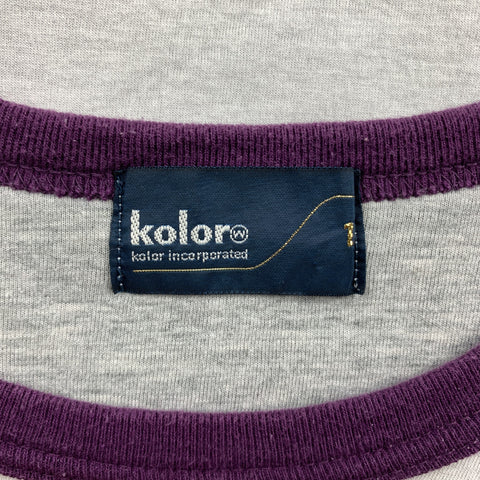 KOLOR Size S Light Grey Graphic Cotton Blend Crew-Neck Sweatshirt