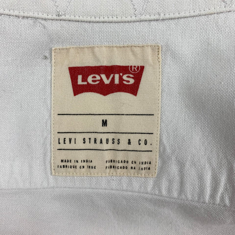 LEVI'S Size M White Cotton Button Up Long Sleeve Shirt