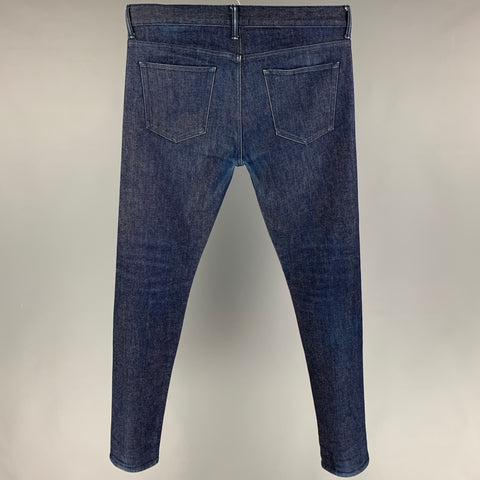 JOHN ELLIOTT Size 33 Indigo Cotton Polyurethane Slim Jeans
