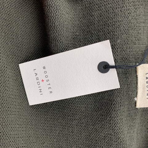 WOOSTER + LARDINI Size M Olive Knitted Wool Buttoned Cardigan