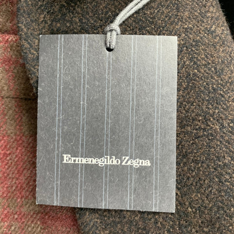ERMENEGILDO ZEGNA Size 40 Brown Black Herringbone Wool Blend Sport Coat