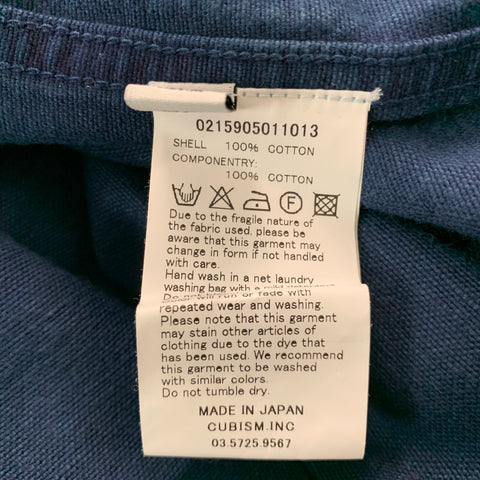 VISVIM Camisa Manga Larga Lhamo Algodón Indigo Talla L