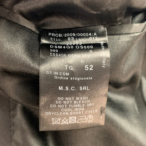 GIORGIO ARMANI Size 42 Black Metallic Peak Lapel Sport Coat