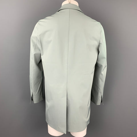 PRADA Size M Sea Foam Polyester Buttoned Car Coat