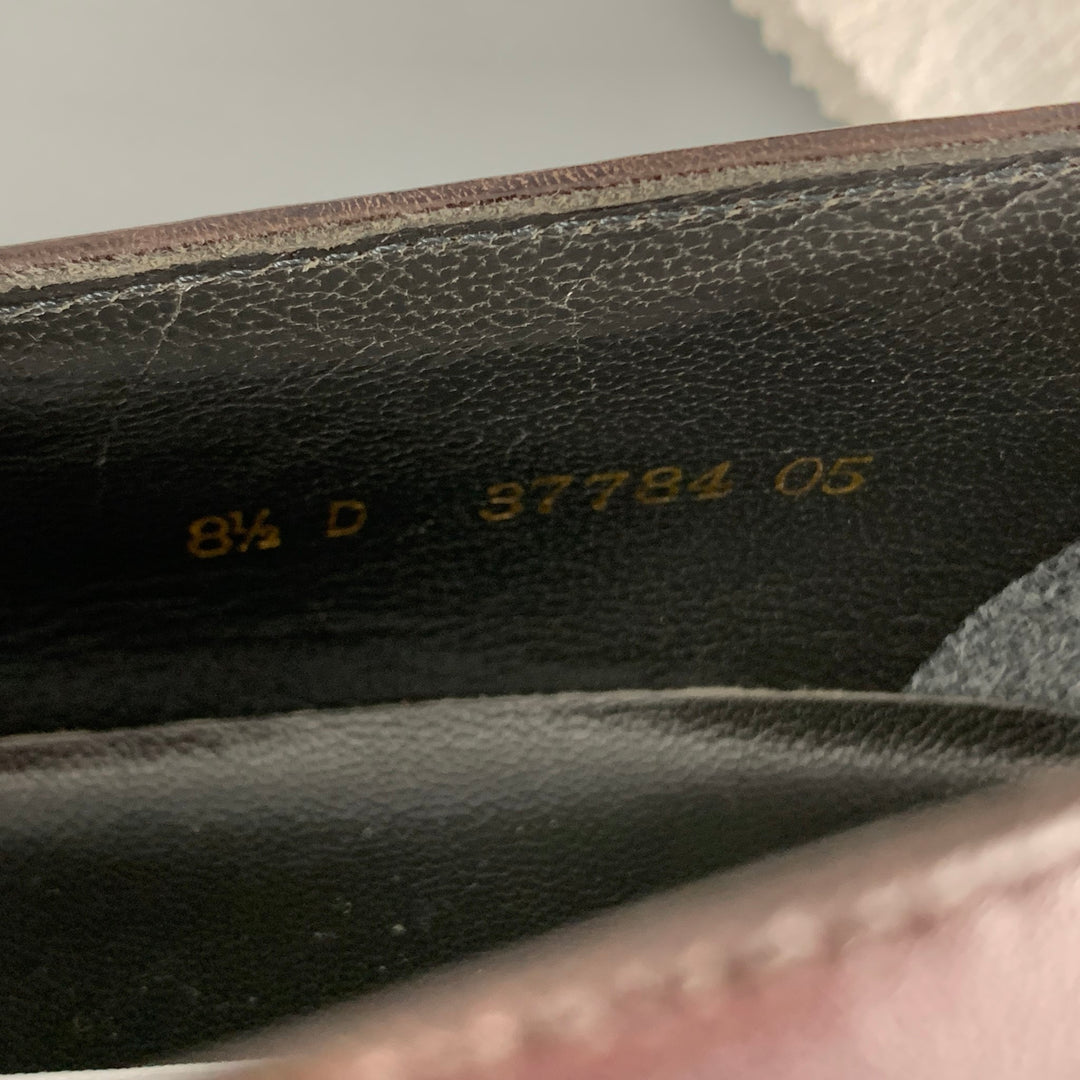 BALLY Aston Size 8.5 Burgundy Leather Round Toe Loafers