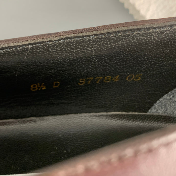 BALLY Aston Size 8.5 Burgundy Leather Round Toe Loafers