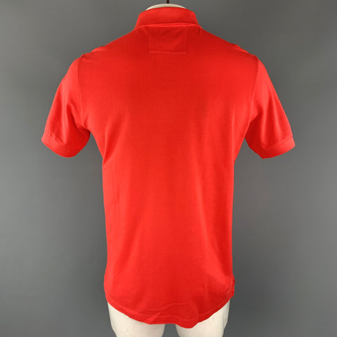 PAUL SMITH Size M Orange Pique Buttoned Embroidery POLO