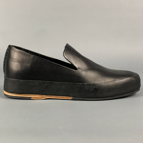 FEIT Size 7 Black Leather Slip On Loafers