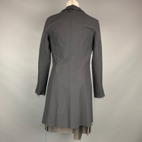 NO BRAND Taille S Manteau Asymétrique Noir &amp; Gris