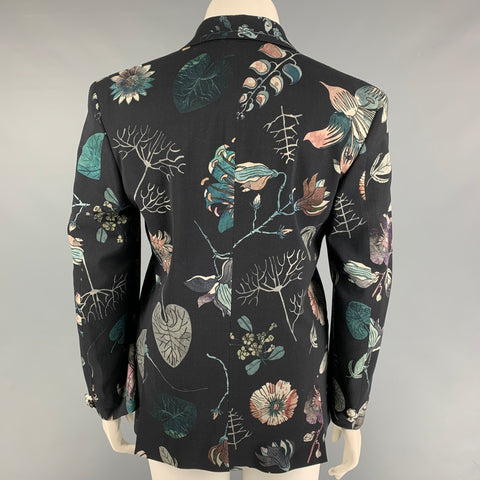 VERSUS by GIANNI VERSACE Size 12 Multi-Color Print Jacket Blazer