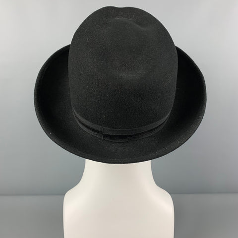JOHN RICHMOND Black Wool Felt Razor Blade Hat
