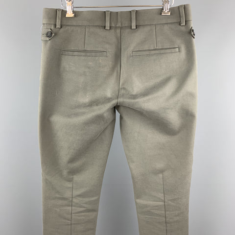 EMPORIO ARMANI Size 30 Slate Solid Cotton Zip Fly Casual Pants