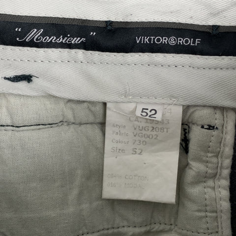 VIKTOR & ROLF Size 36 Gray Solid Cotton Blend Casual Pants