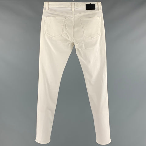 JOHN VARVATOS * U.S.A. Size 30 Off White Cotton Polyester Jeans