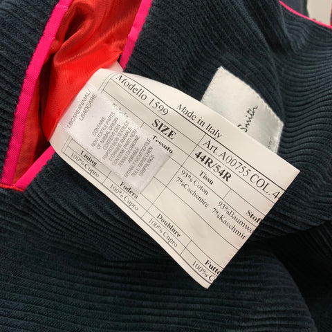 PAUL SMITH Soho Fit Taille 44 Manteau de sport à revers cranté en velours côtelé vert forêt régulier