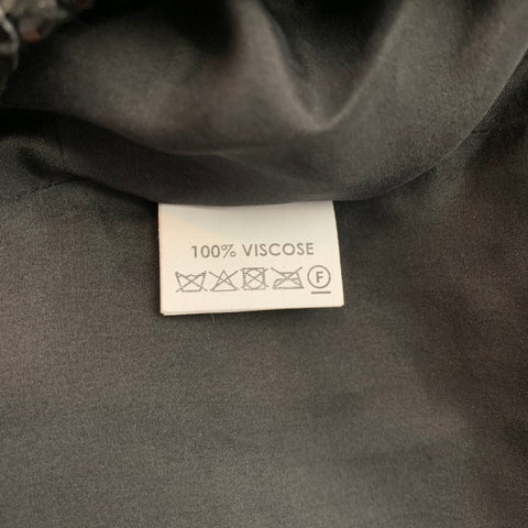 DRIES VAN NOTEN Taille 6 Haut habillé en viscose texturé à paillettes noires