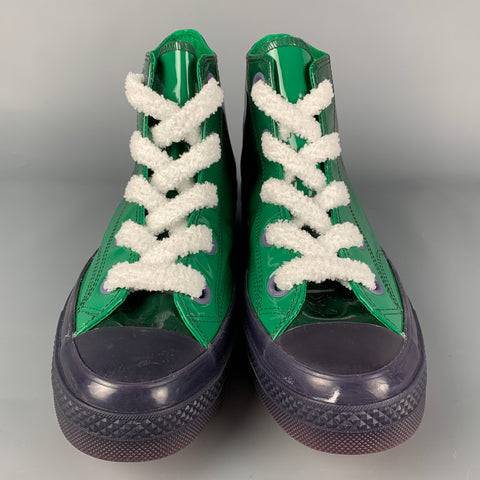 CONVERSE X J.W ANDERSON Size 10.5 Green & Navy White Color Block High Top Sneakers